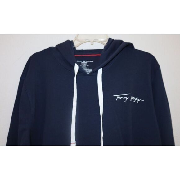 Tommy Hilfiger Men's Sz M Dark Navy Modern Essentials Fleece Hoodie $70 - Picture 3 of 7